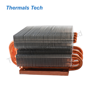 Kunden spezifischer 500W Hochleistungs-LED-Bühnenlicht-Heatpipe-Kühlkörper mit passivem Lüfter 104 mm Höhe