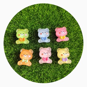 เคสใส่ดินสอทำจากเรซินรูปการ์ตูนหมีขนาดเล็กงานฝีมือ3D สำหรับต่างหูแบบห้อย - Product Image 1