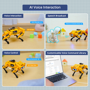 Hiwonder MechDog AI vizyon ve ses etkileşimi crossbody Robot köpek çizik Arduino Python programlama robotik kitleri okul için