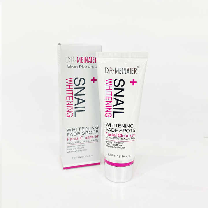 Snail Whitening Facial Skincare Set Day & Night Moisturizing Anti-Aging Face Cream Serum & Cleanser Removes Spots