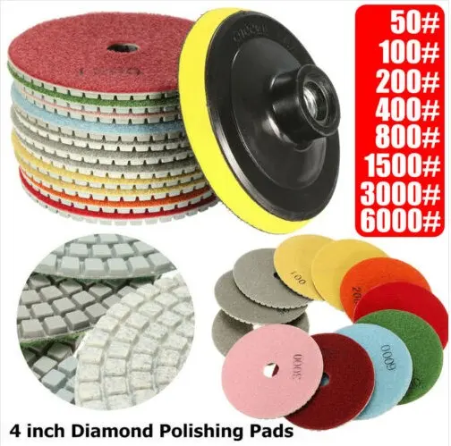 4 Inch Wet Diamond Polishing Pads Đối Với Bê Tông Chăm Sóc Đá Marble Granite Quartz Tile Terrazzo Abrasive