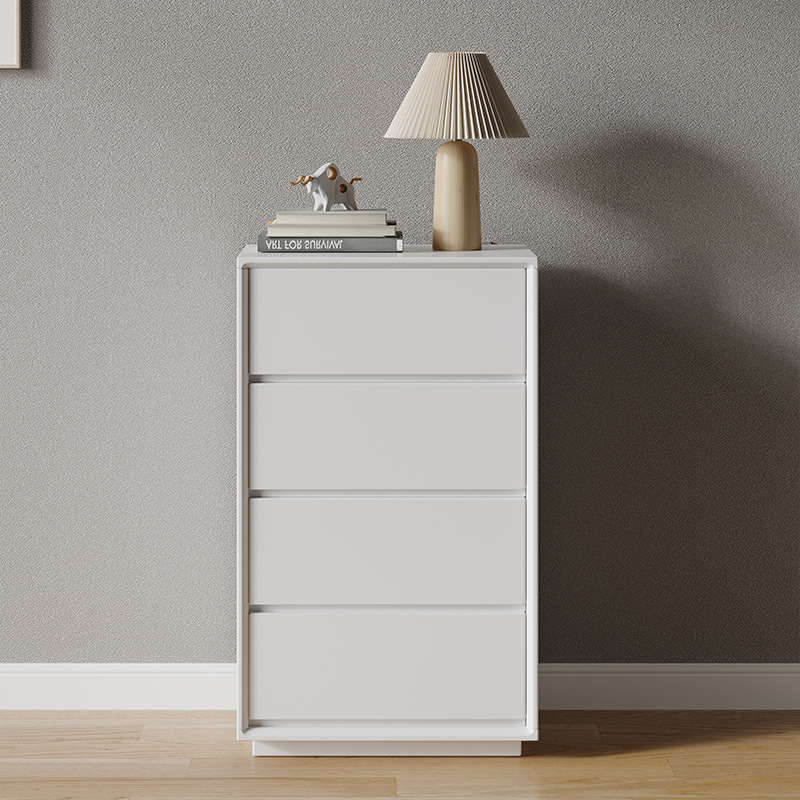 White four-drawer chest