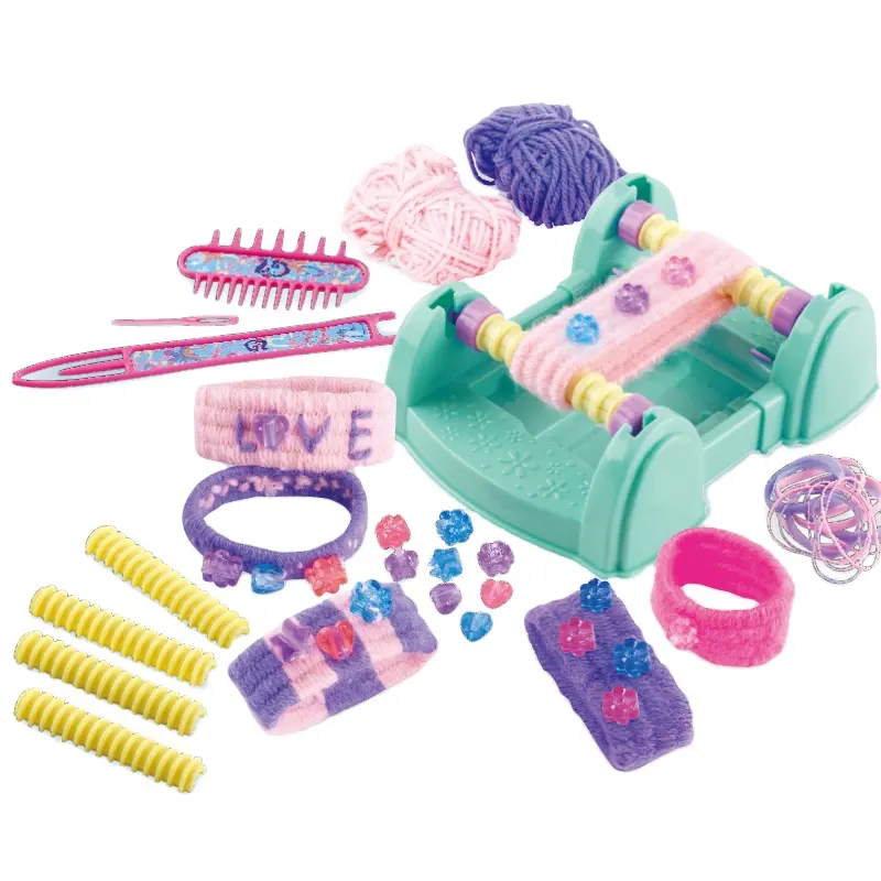Playgo BRACELET LOOM Hand Pull Braiding Machine Set for Girls 2 to 14 Years Encourages Creativity   Hand-Made Jewelry