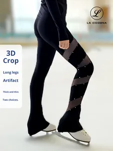 Ấm Duy Nhất Chân Quay Lưới Quần Cho Phụ Nữ Người Lớn Dày Hình Trượt Băng Đào Tạo Quần Hiệu Suất Ba Lê Cho Trẻ Em - Product Image 6