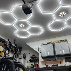 SUEZ DIY LED Auto Werkstatt Licht Fitness studio Modulare Decke LED Sechseck Decken leuchten