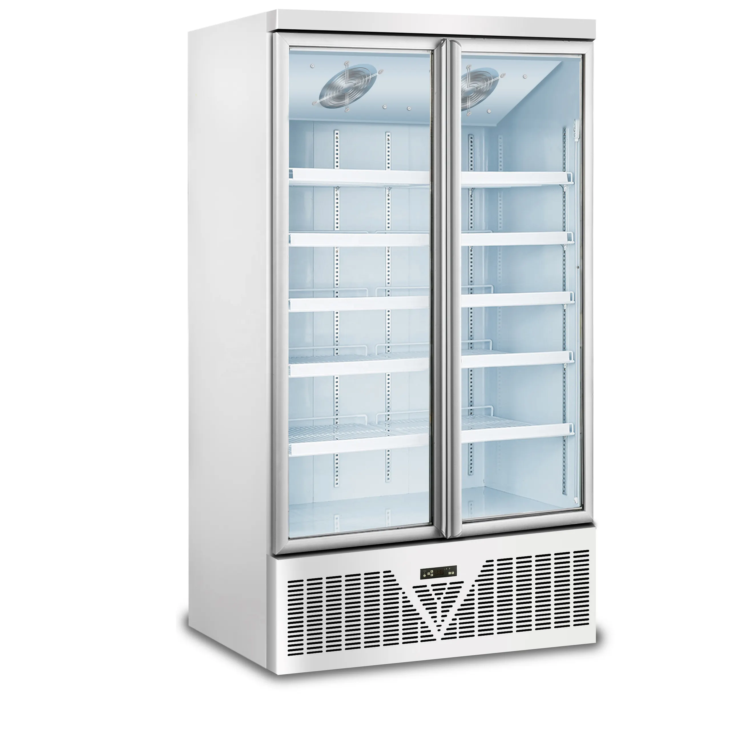 Refrigerador vertical de exhibición para supermercado, refrigerador de bebidas, escaparate de Bebidas frías
