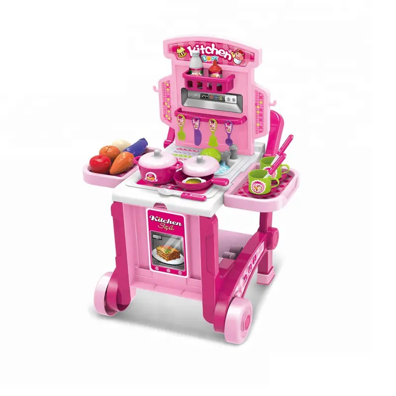 pretend play big size simulation fun carts kitchen set toys for children