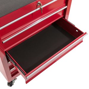 红色5抽屉碳钢工具柜/工具箱/带轮的工具车，用于车间车库汽车存储 - Product Image 2