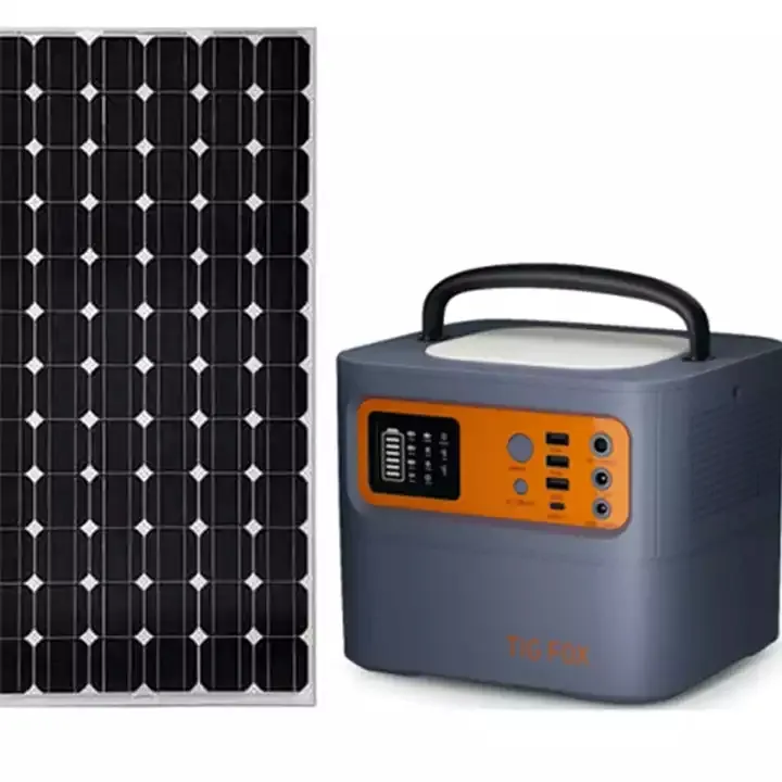 Tig fox solar ups 220v estação de energia portátil, multifunção de armazenamento de energia 300w 500w 1000w para acampamento ao ar livre