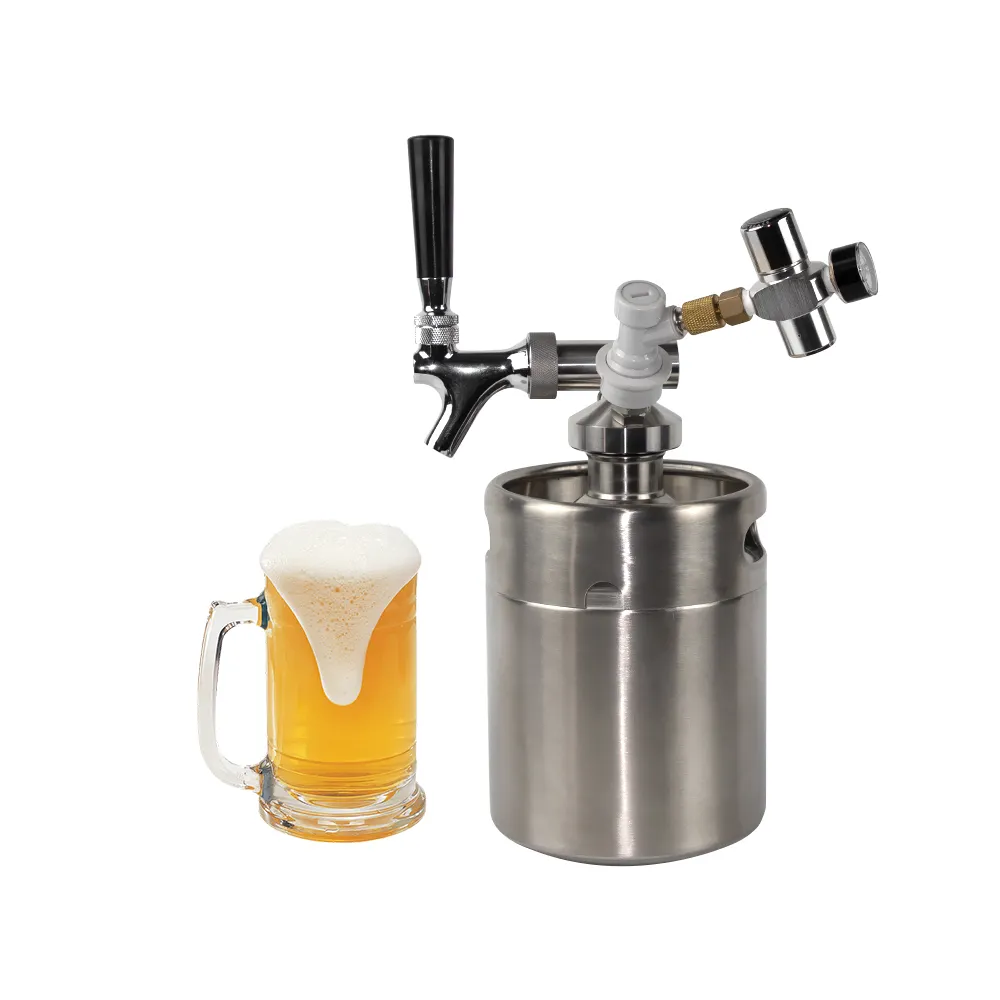 Sistema de cerveza de barril presurizado Barril de acero inoxidable Mini Growler Keg 10L