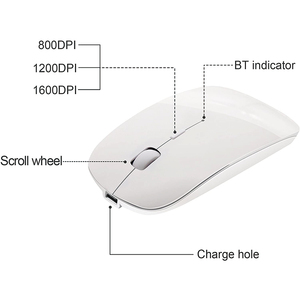 Leading plus Wireless <span class=keywords><strong>Computer</strong></span> <span class=keywords><strong>Mouse</strong></span> 1600 DPI <span class=keywords><strong>USB</strong></span> Optischer 2.4G Empfänger Super Slim Wiederauf ladbare Bluetooth-Maus Für PC Laptop