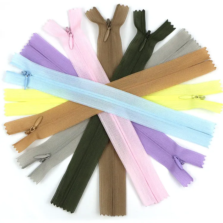 G & F Hersteller Großhandel 3 # Nylon Lace Zipper Dress Throw Pillow Close-End Mehrfarbig Invisible Custom Zipper