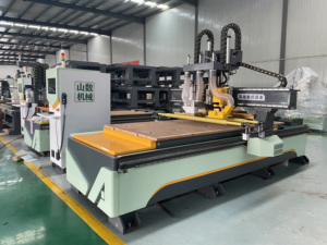 Enrutador CNC automático de precio de fábrica del fabricante para la fabricación de armarios de muebles Sistema de control de anidamiento de madera Vacío - Product Image 3