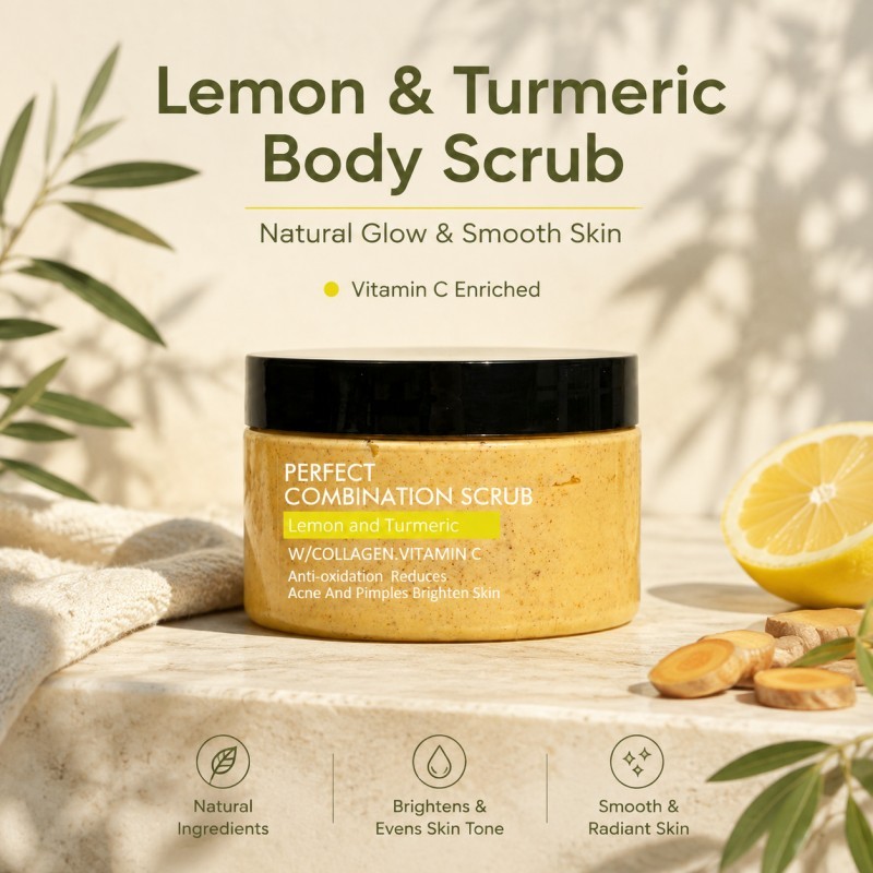 lemon turmeric body scrub