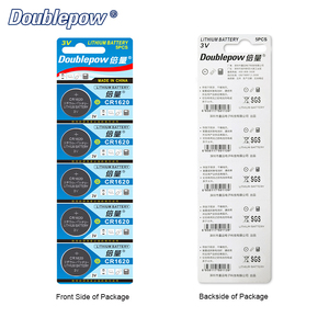 Doublepow 5pcs CR1620 3V lithium đồng xu di động pin 70mAh dl1620 ecr1620 gpcr1620 nút pin cho đồ chơi thiết bị gia dụng đồng hồ - Product Image 6