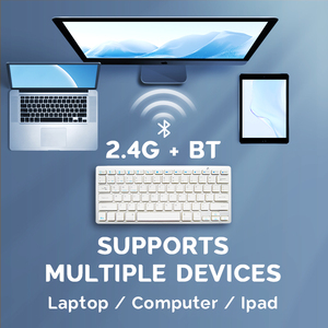 平板电脑2.4G无线蓝牙键盘兼容Mac Android iOS的多设备无线键盘