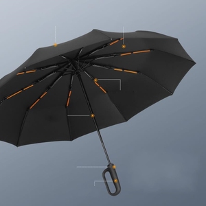 全自动折叠环扣伞防紫外线坚固防风商务便携巴拉圭雨日伞