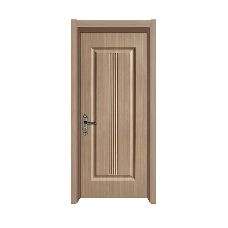 WPC-puerta de madera maciza para dormitorio, precio de fábrica, puerta Interior de vidrio