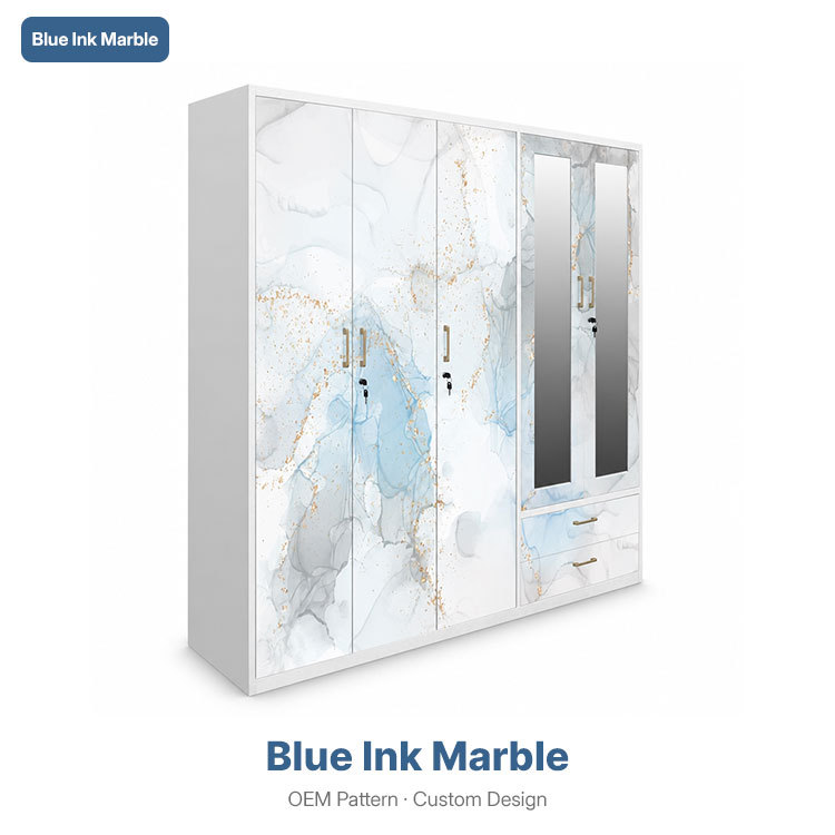 Marbre à l'encre bleue