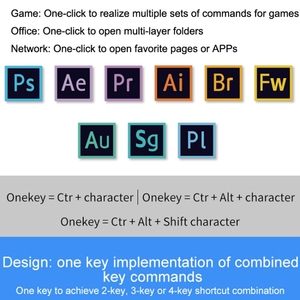 3 <strong>Keys</strong> <strong>Custom</strong> <strong>Keys</strong> Game Office PS Clip Macro Programming Keypad - Product Image 4