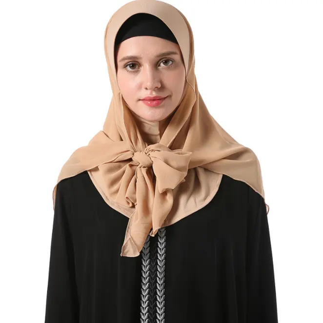 Offre Spéciale Couleur Unie Coton Mousseline De Soie Personnalisé Conception Musulmane Hijab Longue Écharpe Femmes Écharpe