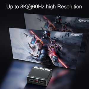 Divisor de video HDMI de 2 puertos 1x2 4K divisor HDMI para computadora o tipo de interfaz Smart Android LED TV - Product Image 2