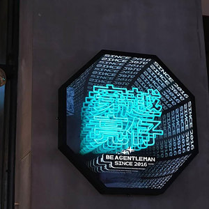 สัญลักษณ์อินฟินิตี้แบบกำหนดเอง3D กระจกอินฟินิตี้จอแสดงผล LED สัญลักษณ์กระจกเงาสำหรับบริการโฆษณา - Product Image 6