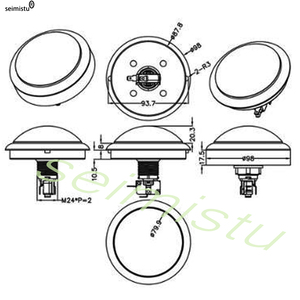 Кнопочный переключатель со светодиодной подсветкой, 100 мм - Product Image 3