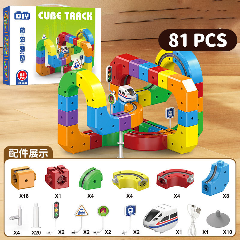 EPT1603132-81PCS Coche de Pista de Bloques de Construcción 3D (18 piezas/caja)