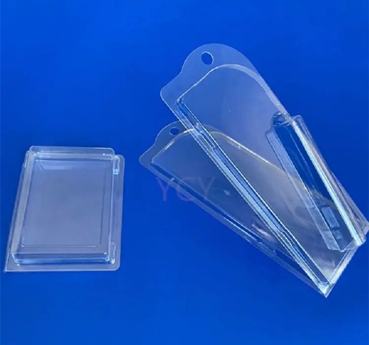 custom PET material plastic cheap clear lure blister clamshell packaging