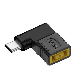 65W PD 90 Degree USB C Male <strong>Output</strong> <strong>to</strong> DC Power <strong>Input</strong> Adapter DC 5.5mmx2.1mm Female <strong>Input</strong> <strong>to</strong> Type C Male Connector Charge Adapte