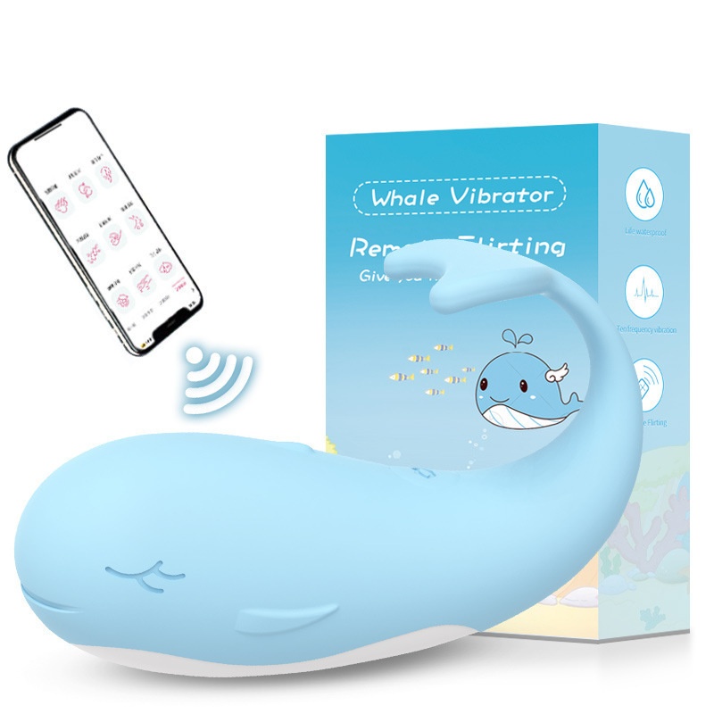 huevo vibrador de ballena pequeña-versión del programa mini-azul