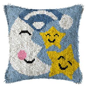 ラッチフックキットDIY枕カバー手工芸品プリント刺Embroideryセットかぎ針編み針仕事工芸品 - Product Image 1