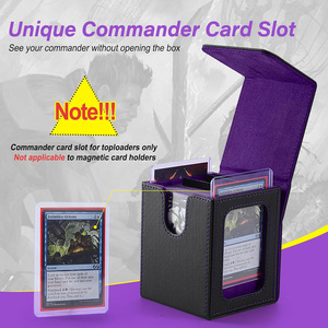 MTG Deck Box Commander с двойным верхним погрузчиком, витрина, коробка с магнитной палубой, подходит для 120 + карты с двумя рукавами - Product Image 3