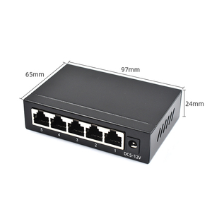 OEM ODM 5ポート高速イーサネット10/100Mbps RJ45デスクトップスイッチVLAN SNMP機能1年間保証アイアンシェル1Gスイッチ容量 - Product Image 6