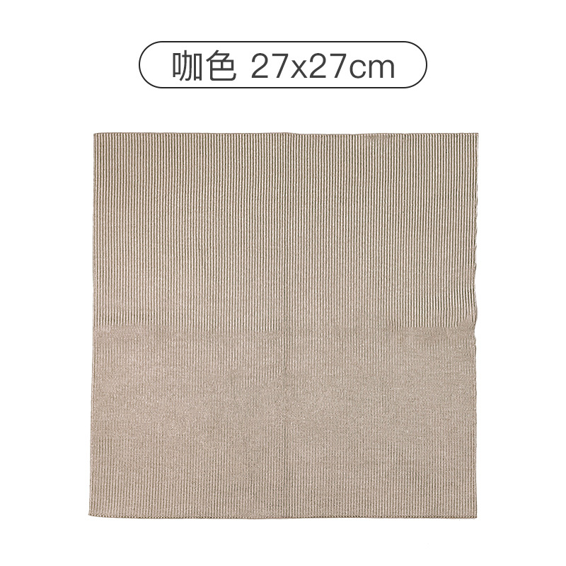 One brown glass cloth with edge trimming