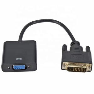 Cable adaptador DVI 24 + 1 macho a DB15 VGA 28AWG con blindaje trenzado para ordenador proyector TV y reproductor de DVD