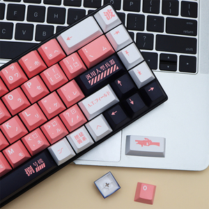 EVA-08 129键键帽定制PBT樱桃轮廓染料升华键帽粉色适用于Gateron Kailh Cherry MX开关键盘 - Product Image 4