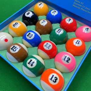 A3 hộp màu xanh thể thao 16-màu tiêu chuẩn Mỹ Trung Quốc bi-a bảng 57.2mm Phenolic nhựa pha lê bóng miễn phí vận chuyển - Product Image 4