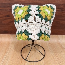 Patchwork cat ear hat no.7