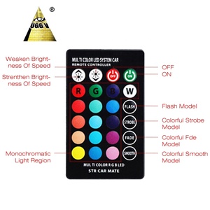 RGB T10 Cars 5050 SMD LED kama ampul yeni uzaktan kumanda renkli kubbe okuma İç işık arabalar için renkli LED lamba - Product Image 2
