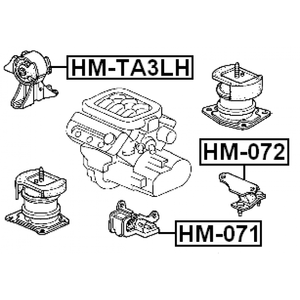 Oto parçası seti 3 adet araba Motor montaj kulağı seti Fit ACURA HONDA ACCORD için CF3/CF4/CF5/CL1/CL3 1998-2002 - Product Image 2