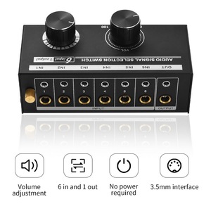 6 in <strong>1</strong>-out Audio Signal Selector <strong>Switcher</strong> 6 <strong>Input</strong> &amp; <strong>1</strong> <strong>Output</strong> Source Selection <strong>Switcher</strong> Audio Signal Selection Switch