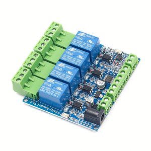 Modbus Rtu 12v 1/2/4/8 Channel Relay <strong>Output</strong> Board Switch <strong>Input</strong> Rs485 Ttl Communication Network Expansion Board Relay <strong>Module</strong> - Product Image 1