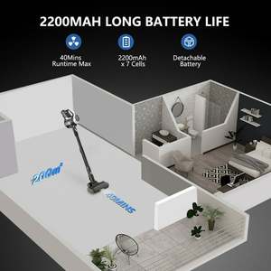 200W ציקלון Bagless מוט הטוב ביותר Suchtion נטענת סוללה ואקום מקל לשימוש ביתי