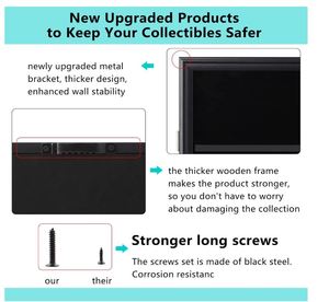 Bóng chày thẻ hiển thị trường hợp 35 phân loại UV bảo vệ rõ ràng tường Tủ thẻ thể thao hiển thị khung cho bóng đá Hockey giao dịch - Product Image 3