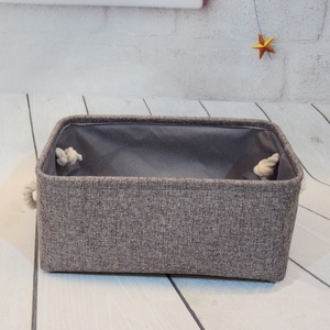 Đóng Mở Thoáng Khí Vải Lanh Lưu Trữ Giỏ Vuông EVA Polyester Vải Với Có Thể Gập Lại Tính Năng Cho Tạp Chí Cổ - Product Image 2