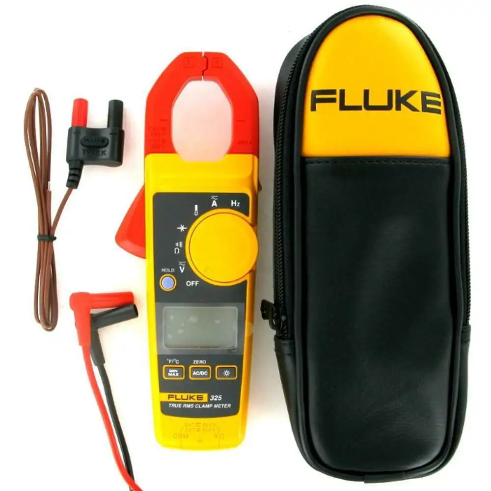 Fluke 325 RMS แคลมป์มิเตอร์วัดกระแสไฟฟ้า,เครื่องทดสอบแรงดันและกระแส AC DC ตัวต้านทานความจุความถี่มัลติมิเตอร์อุณหภูมิ