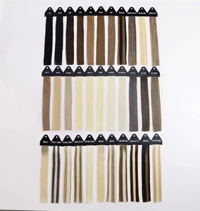 Russian Virgin Thin Invisible Genius Weft Hair Extensions in the <strong>Stock</strong> Lightest Color Double Drawn <strong>Human</strong> Hair Genius Weft - Product Image 4