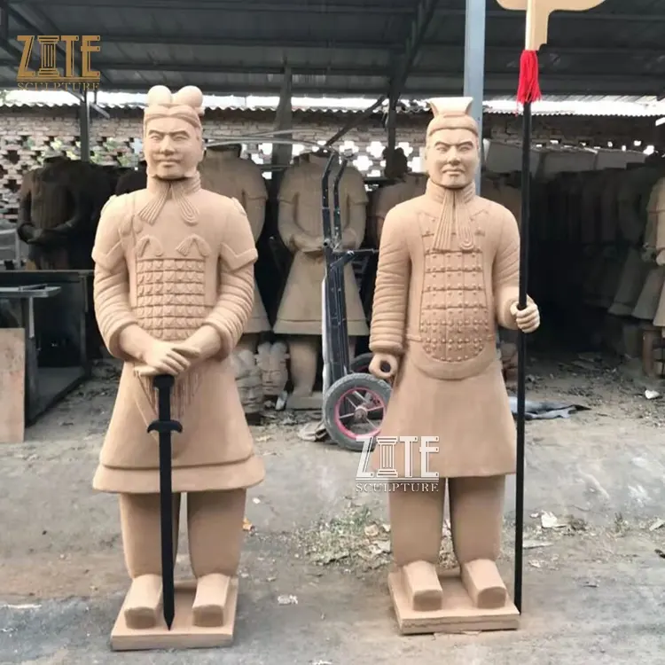 Outdoor-Skulptur Dekoration Terrakotta-Soldaten Statue